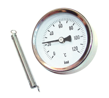 Термометр биметаллический F+R801 (T)  80мм, гильза  75мм, 160гр.